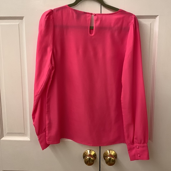 J. Crew Pink Long Sleeve Blouse - Picture 4 of 6